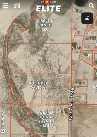 Plat Map. Illustrating property boundaries and ownership details along East Coal Creek