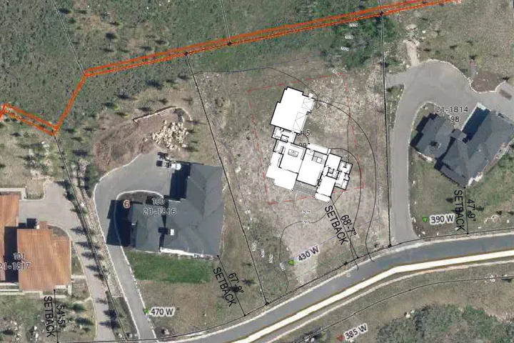 Site Plan. Illustrating property boundaries, setback lines, and existing structures on the property