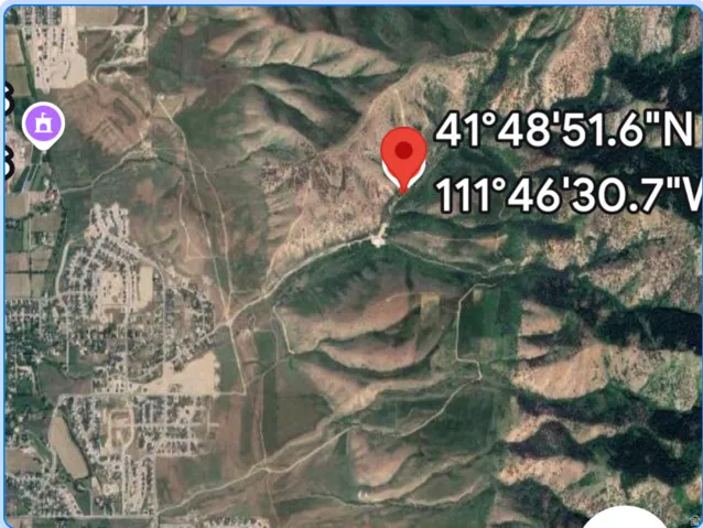 Geographic Location Map. Displaying the coordinates for the property