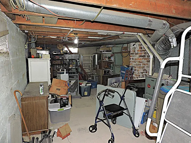 Basement utility space.