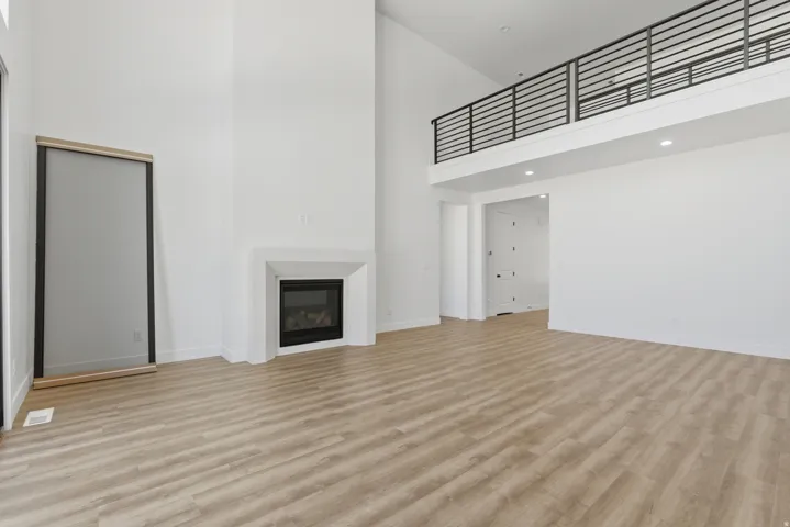 Soaring ceilings with recessed lighting