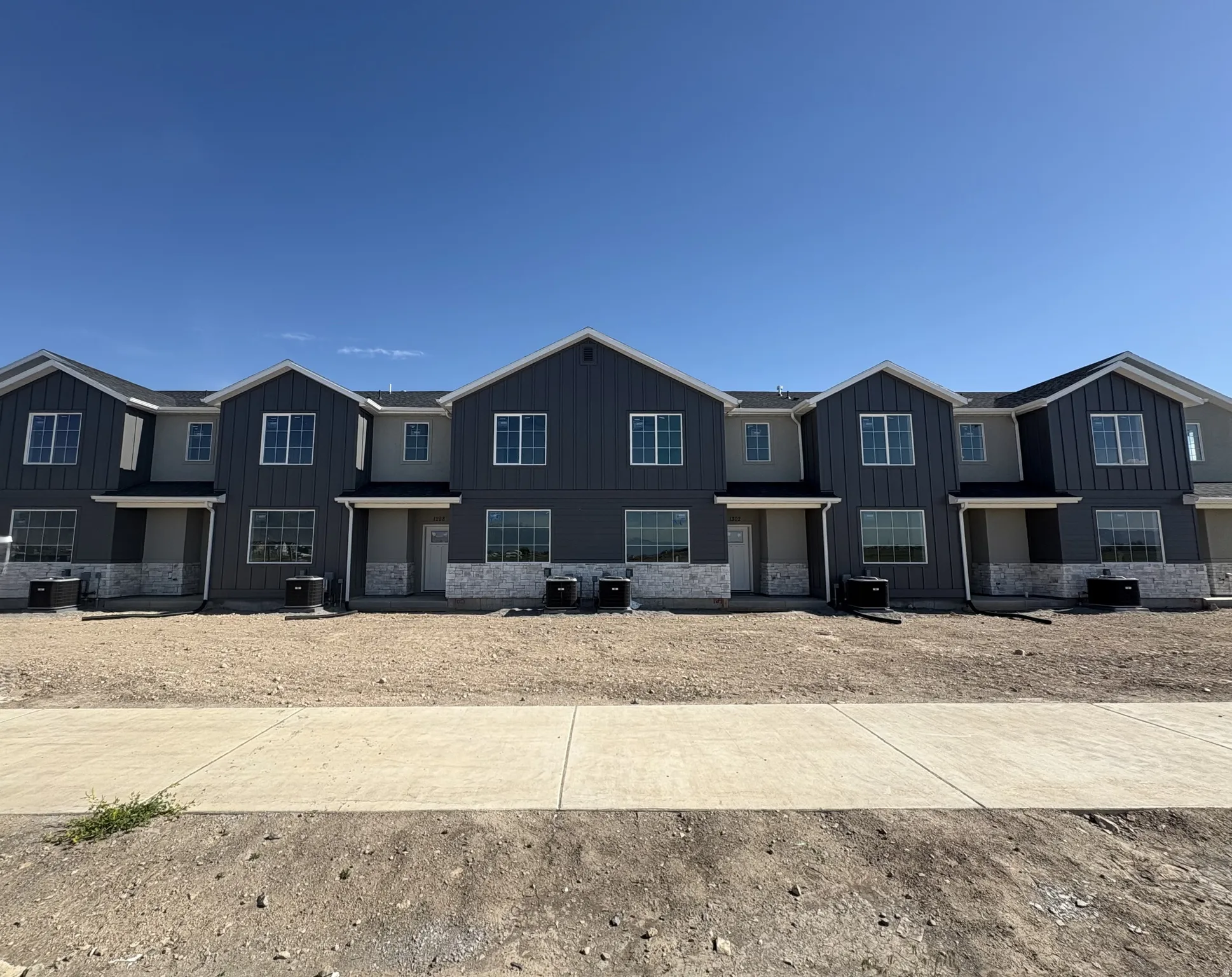 front of the townhome