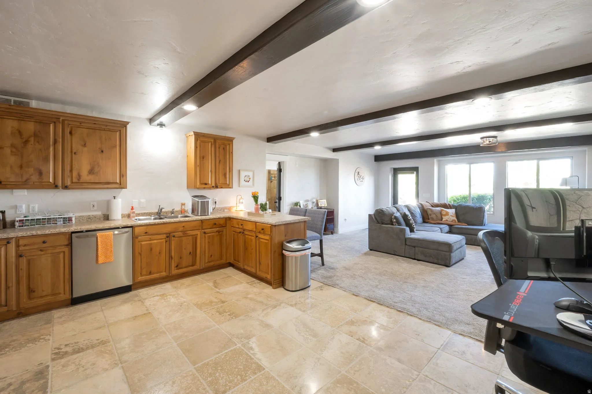 Basement apartment kitchen