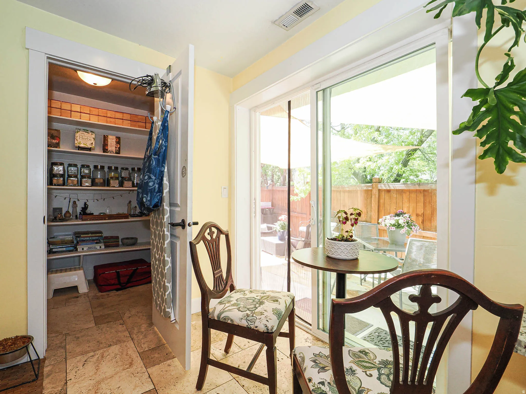 Pantry and access to south patio.