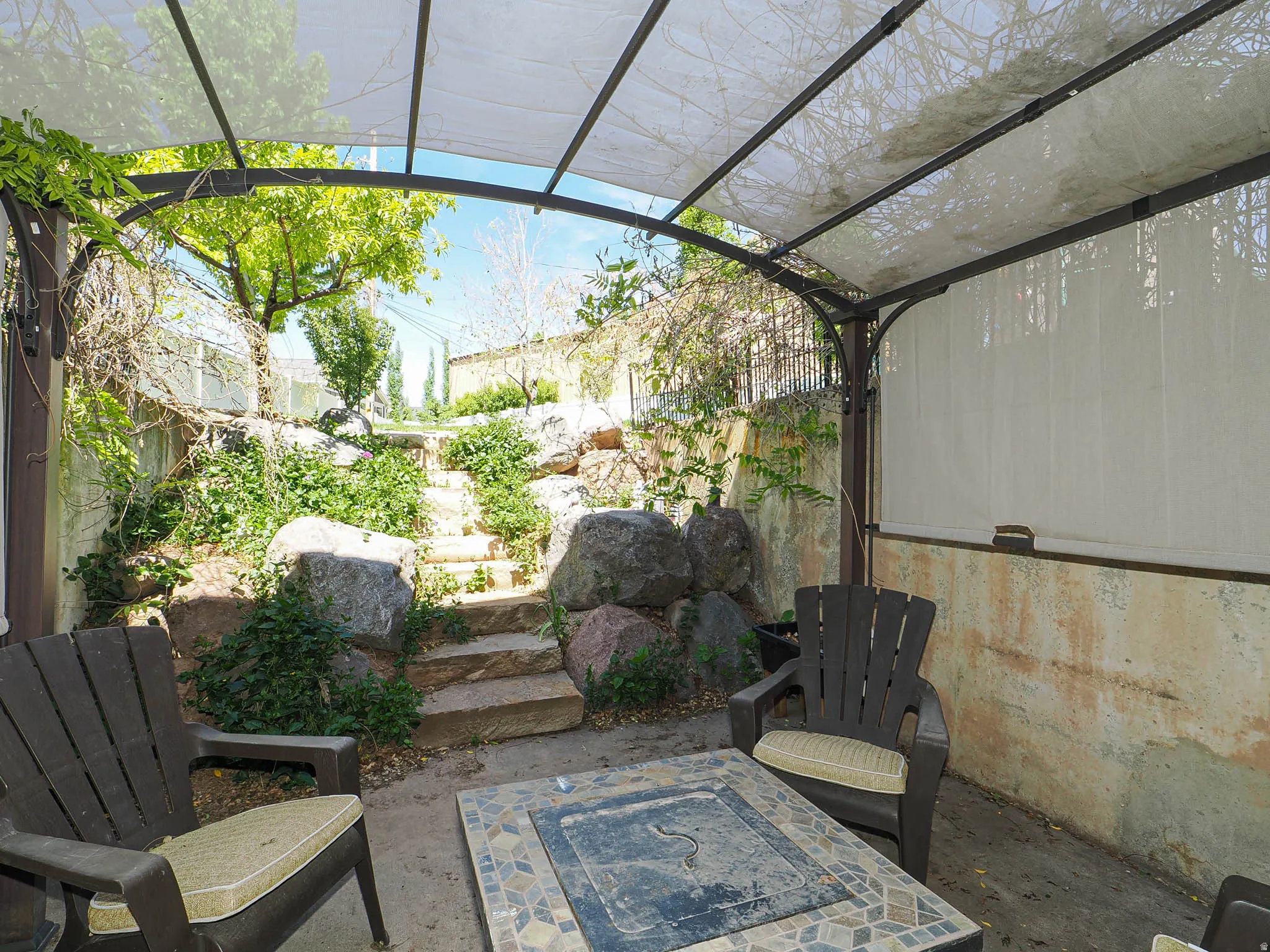 Patio off family room of basement ADU.