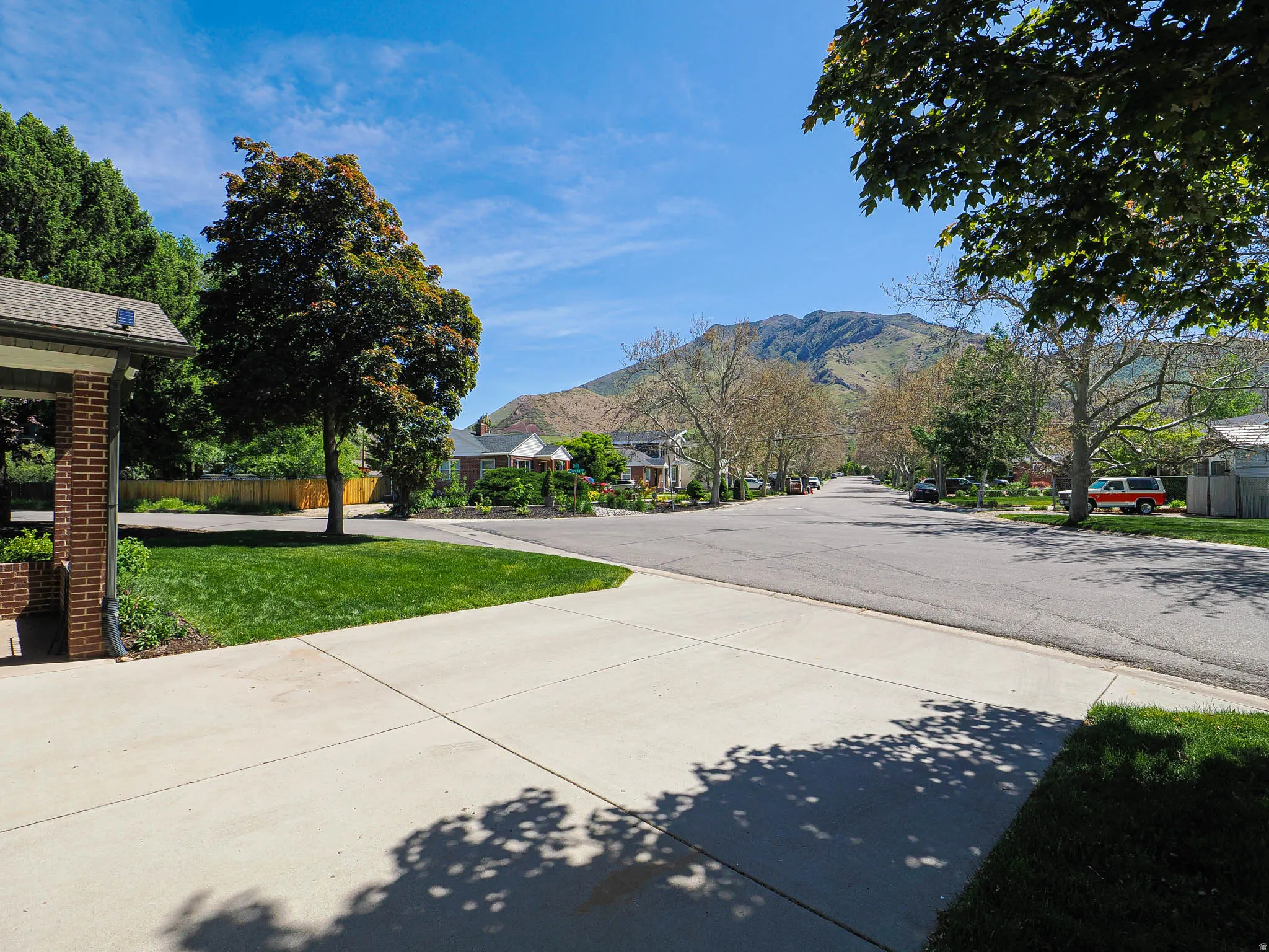 Mountain view, Sycamore Tree lined street.