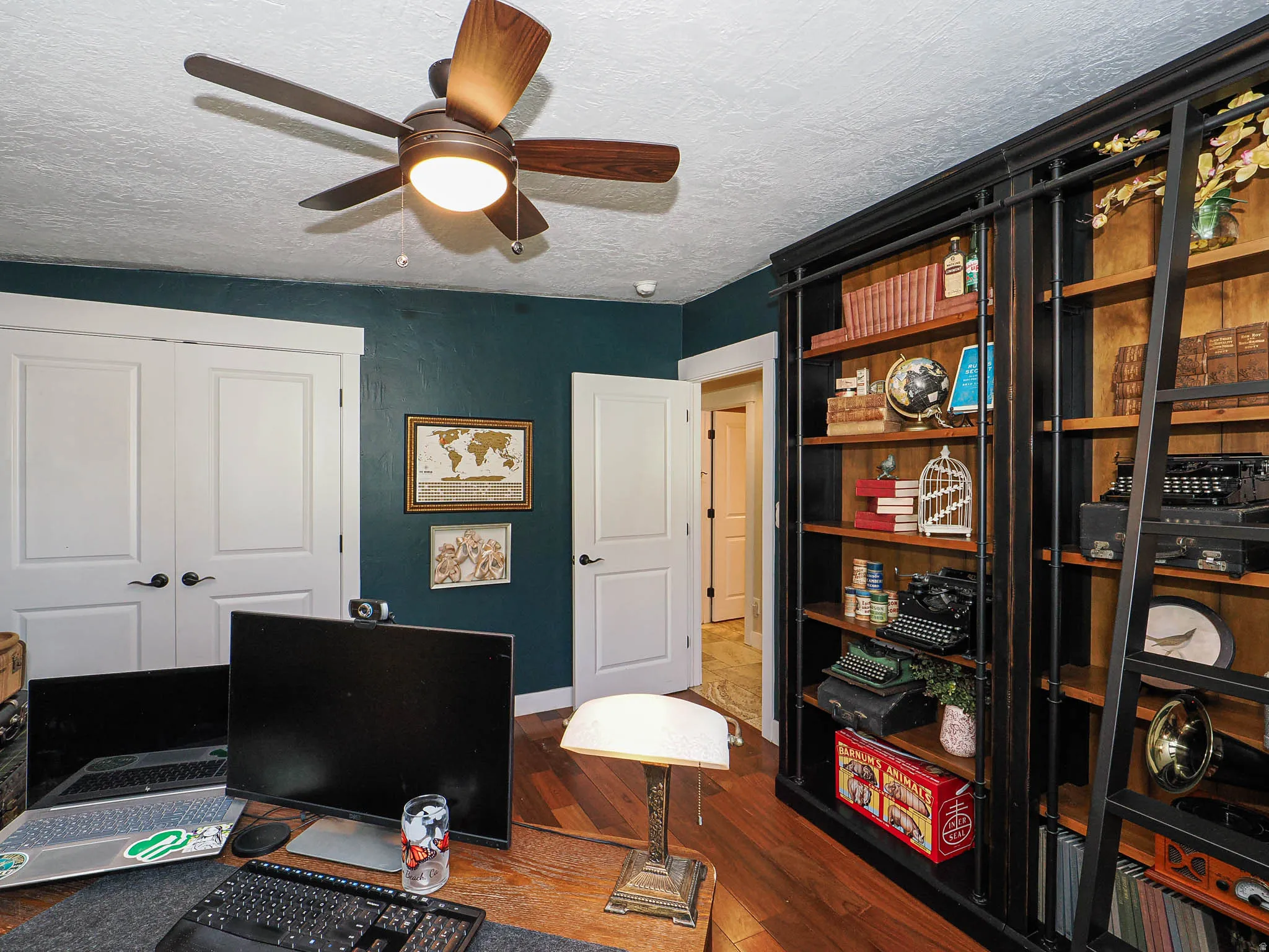 Bedroom used as office.