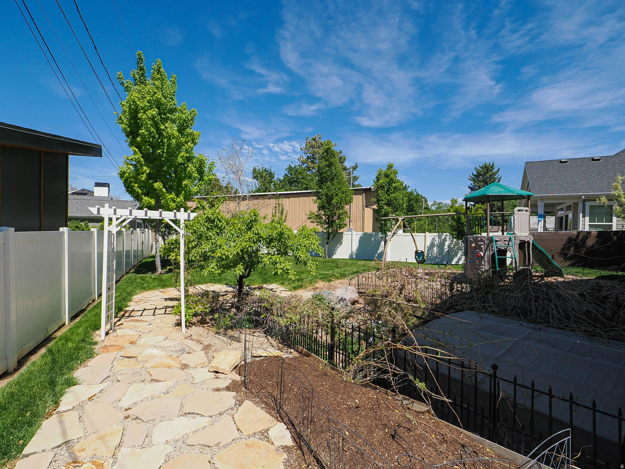 Patio off kitchen leading to the back yard.