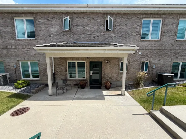 Brick exterior with multiple windows