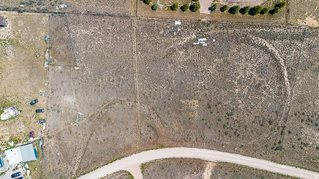 Aerial Property View. Illustrating the property's topography and surrounding land features