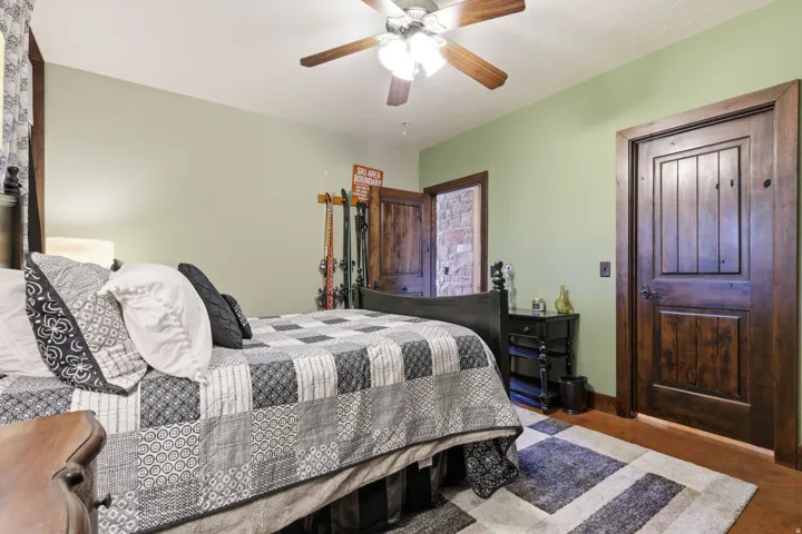 Wood-finish flooring with a textured area rug