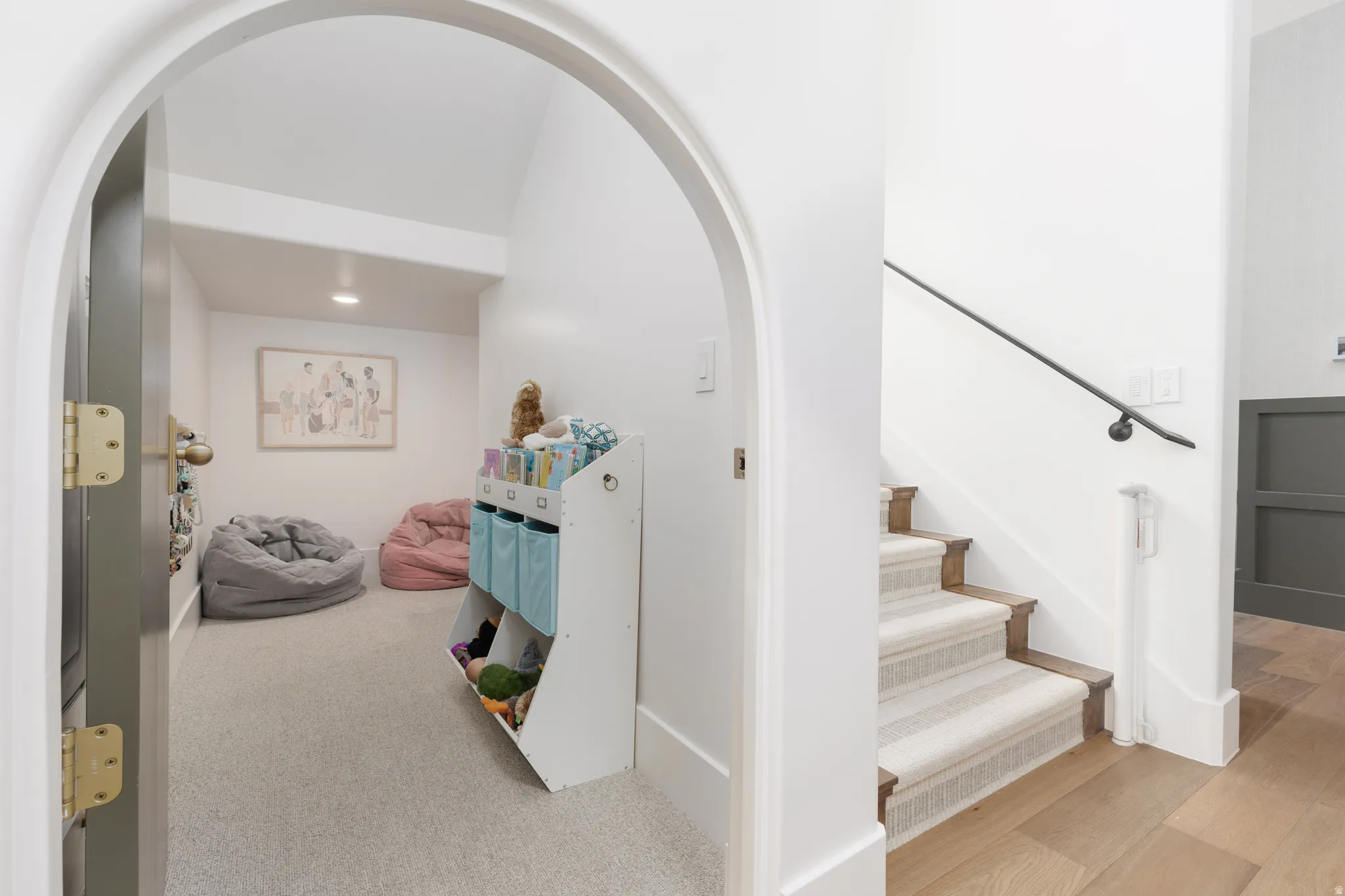 Stairway with baseboards