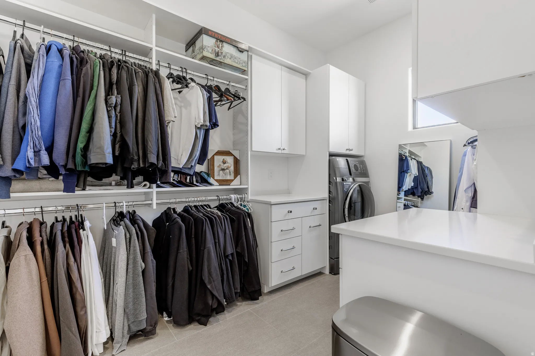 View of walk in closet