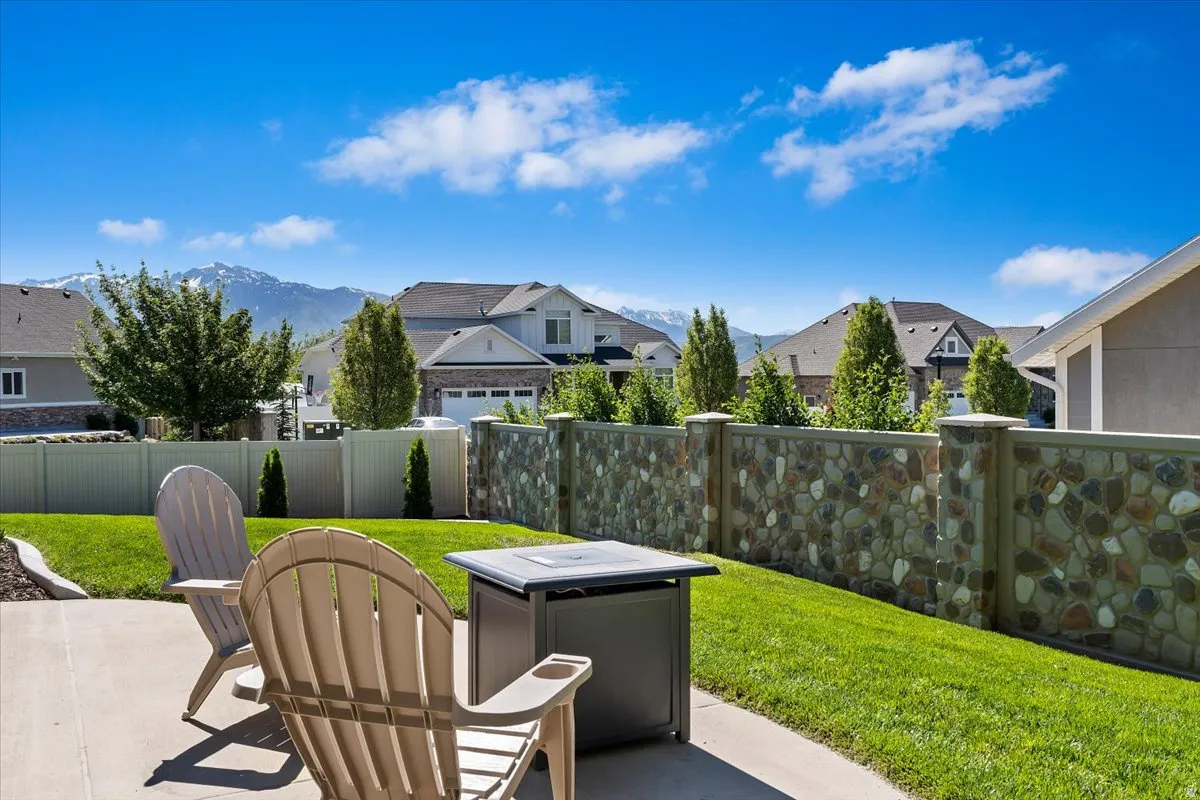 Expansive patio area with concrete surfacing