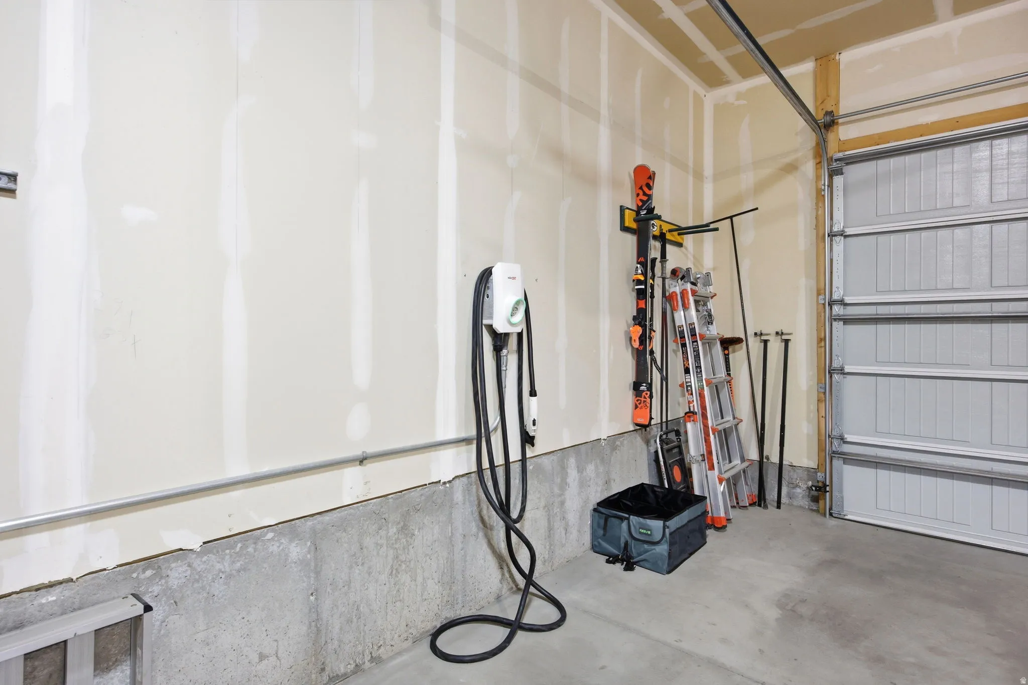 Garage already set up for electric vehicle charging station