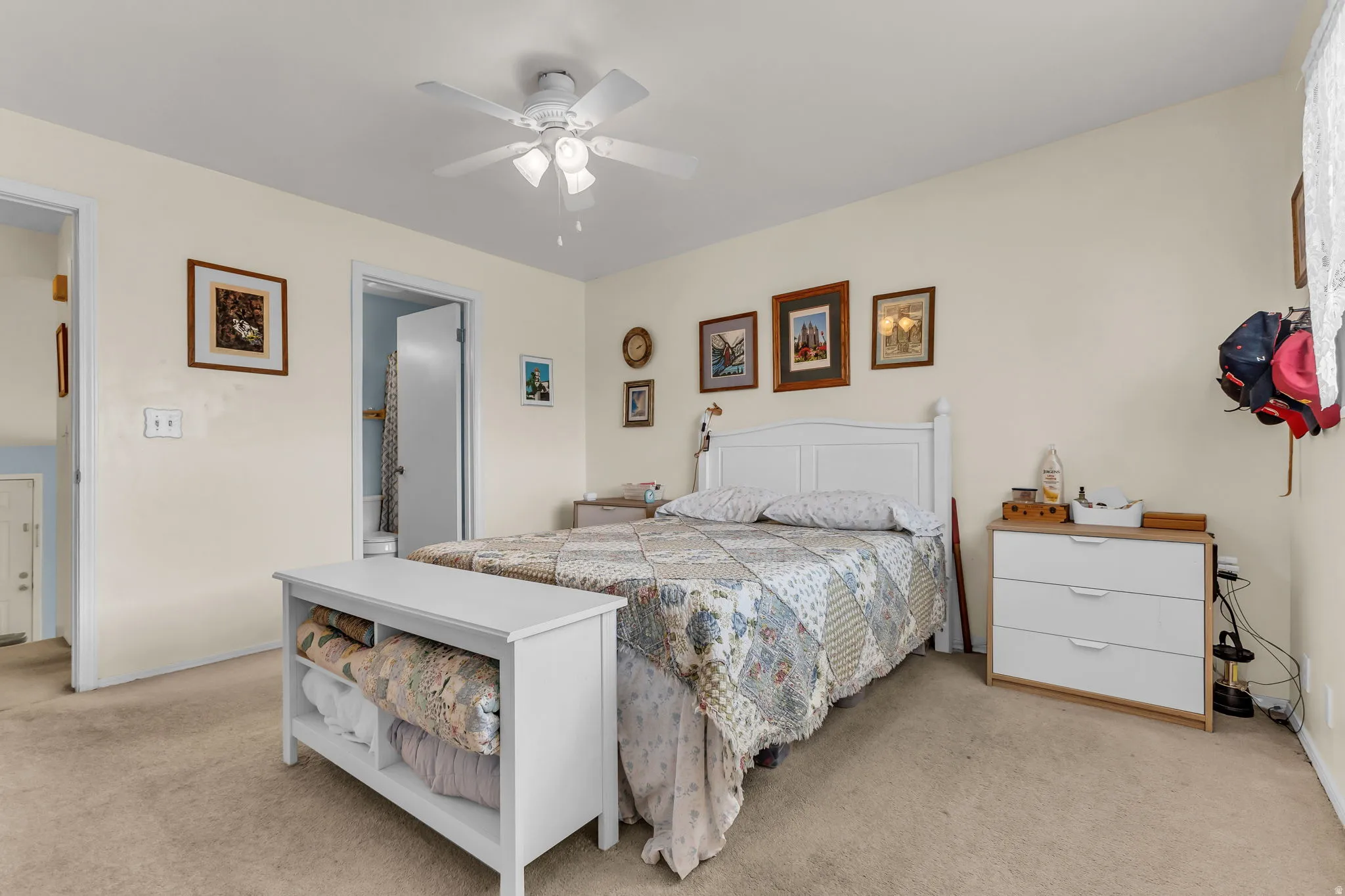 Bedroom featuring neutral-toned walls and carpet flooring