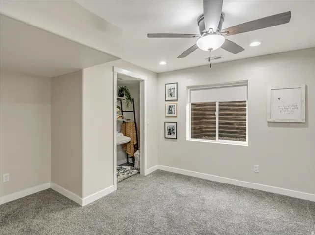 Recessed lighting and ceiling fan with integrated light fixture