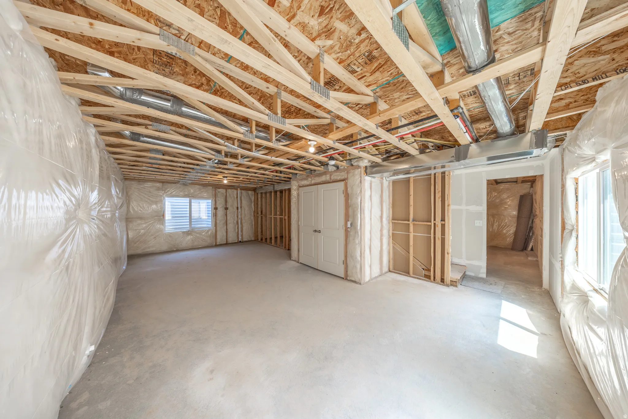 Unfinished basement, potential for future bedrooms or large family room