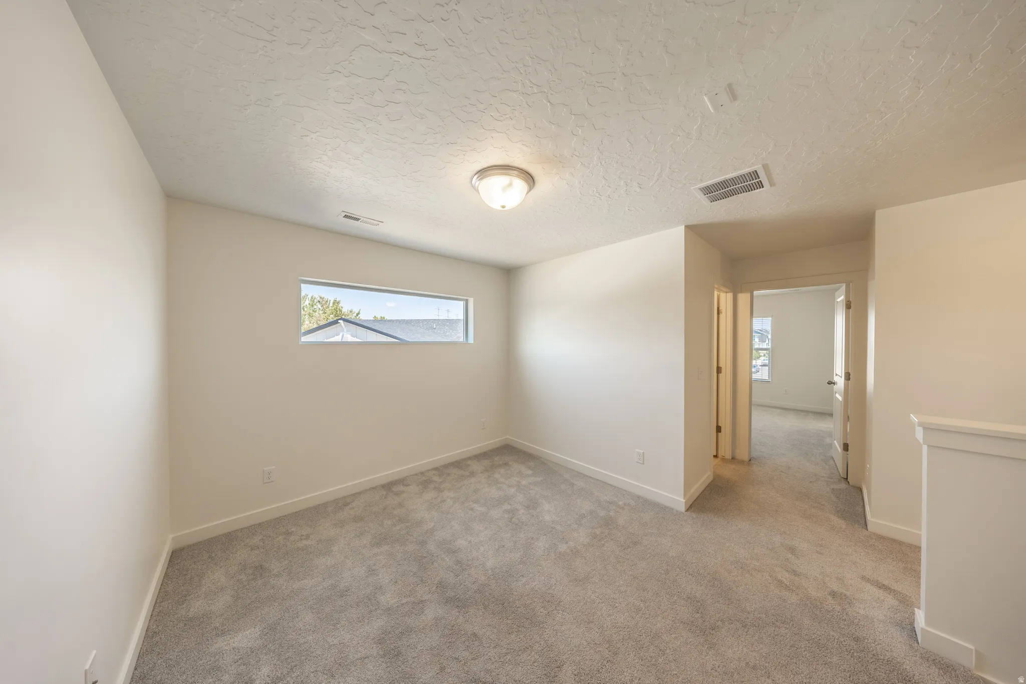 Open area upstairs for playroom, office desk etc
