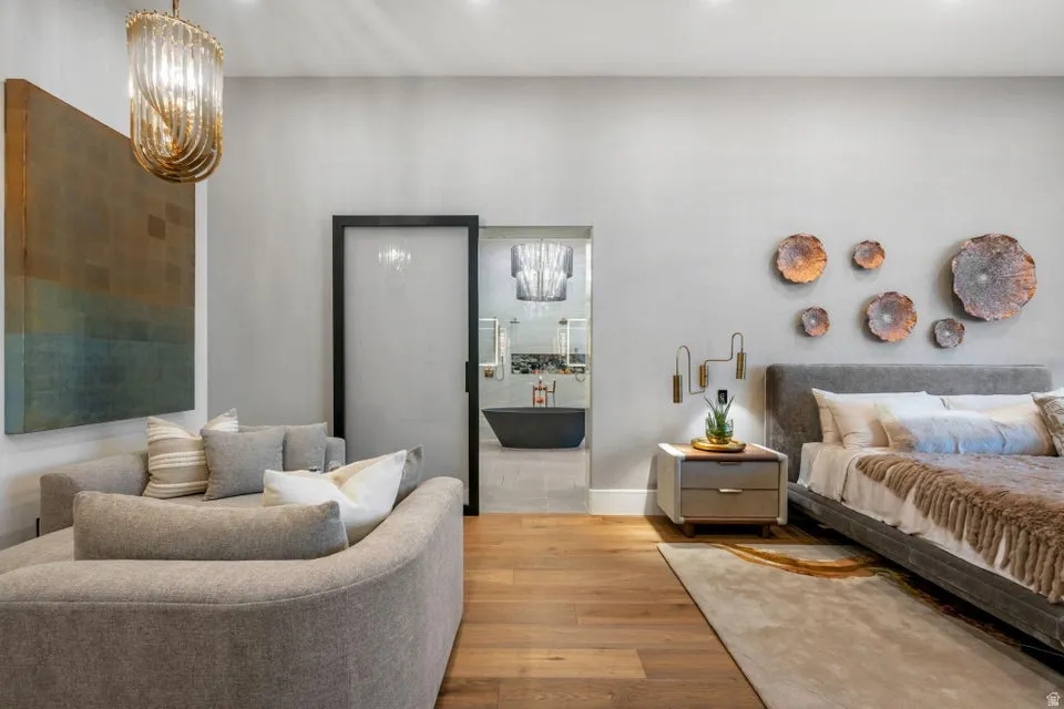 Wood-finish flooring throughout