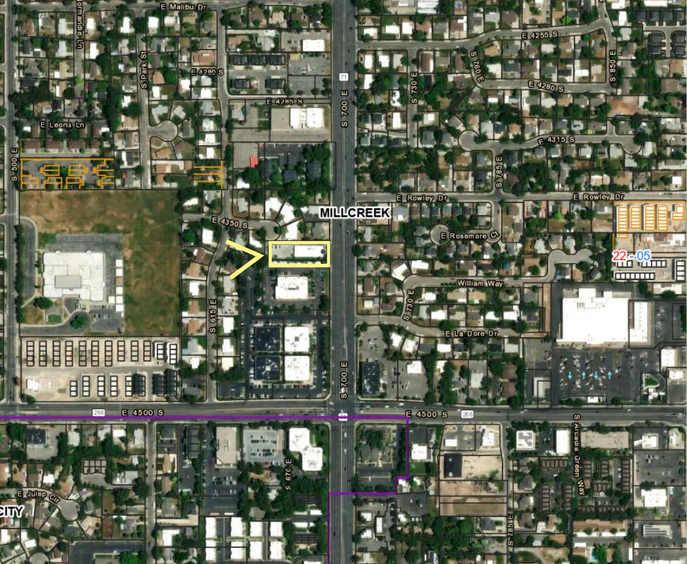 Aerial Map. Depicting the property within its surrounding geographic context