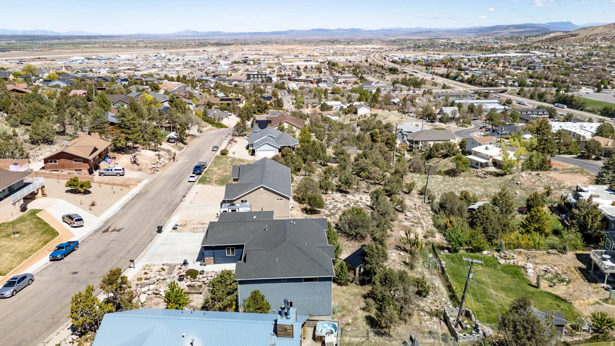 Residential neighborhood featuring established homes and varied topography