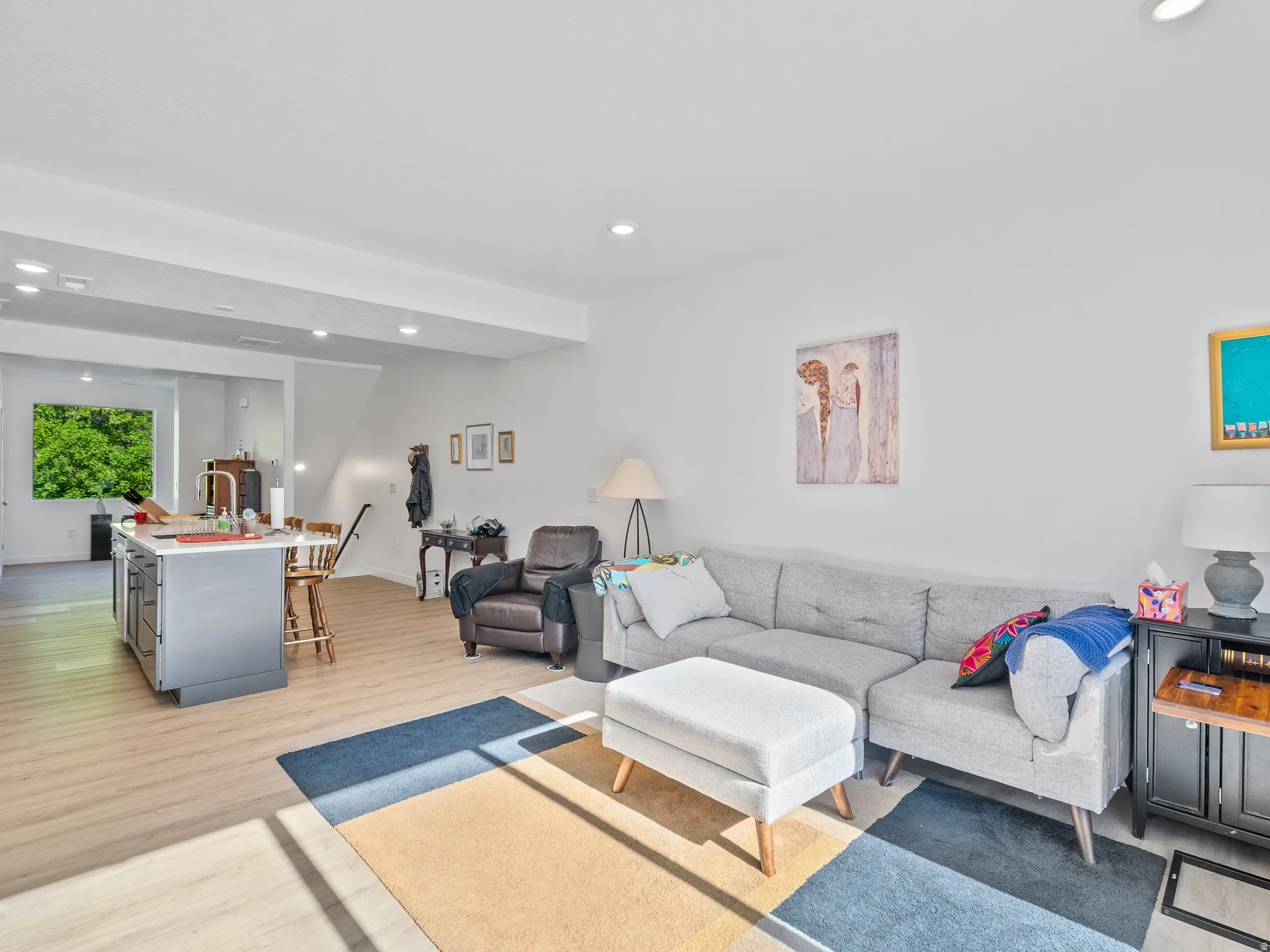 Open-concept living space for dining and kitchen