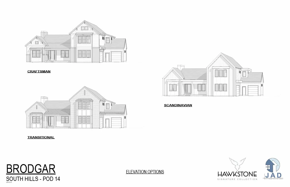 Architectural Drawings. Presenting various exterior designs for the property