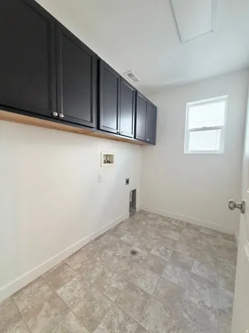 The upper-level laundry room makes chores a breeze, positioned perfectly between the bedrooms for maximum efficiency.