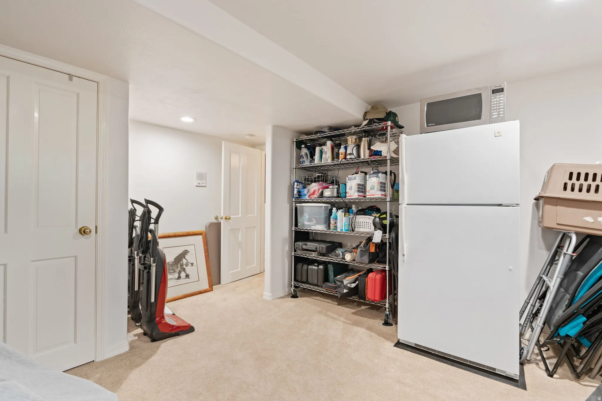 Basement bedroom with closet or optional storage