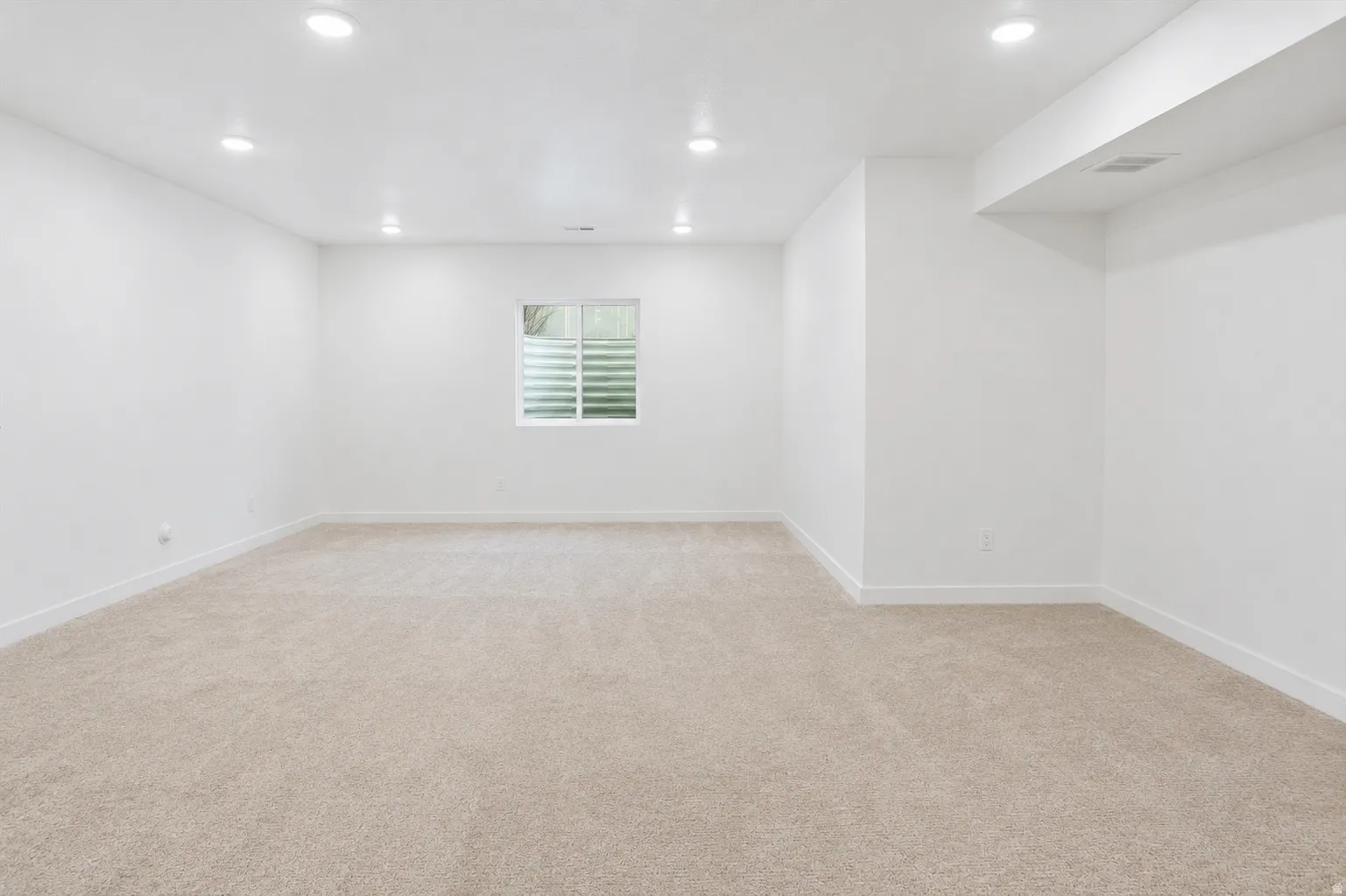 9ft ceiling builder finished basement with 2 flex spaces for a media room, office, gym, playroom, hobby area, guest retreat, or 5th bedroom depending on municipality rules.