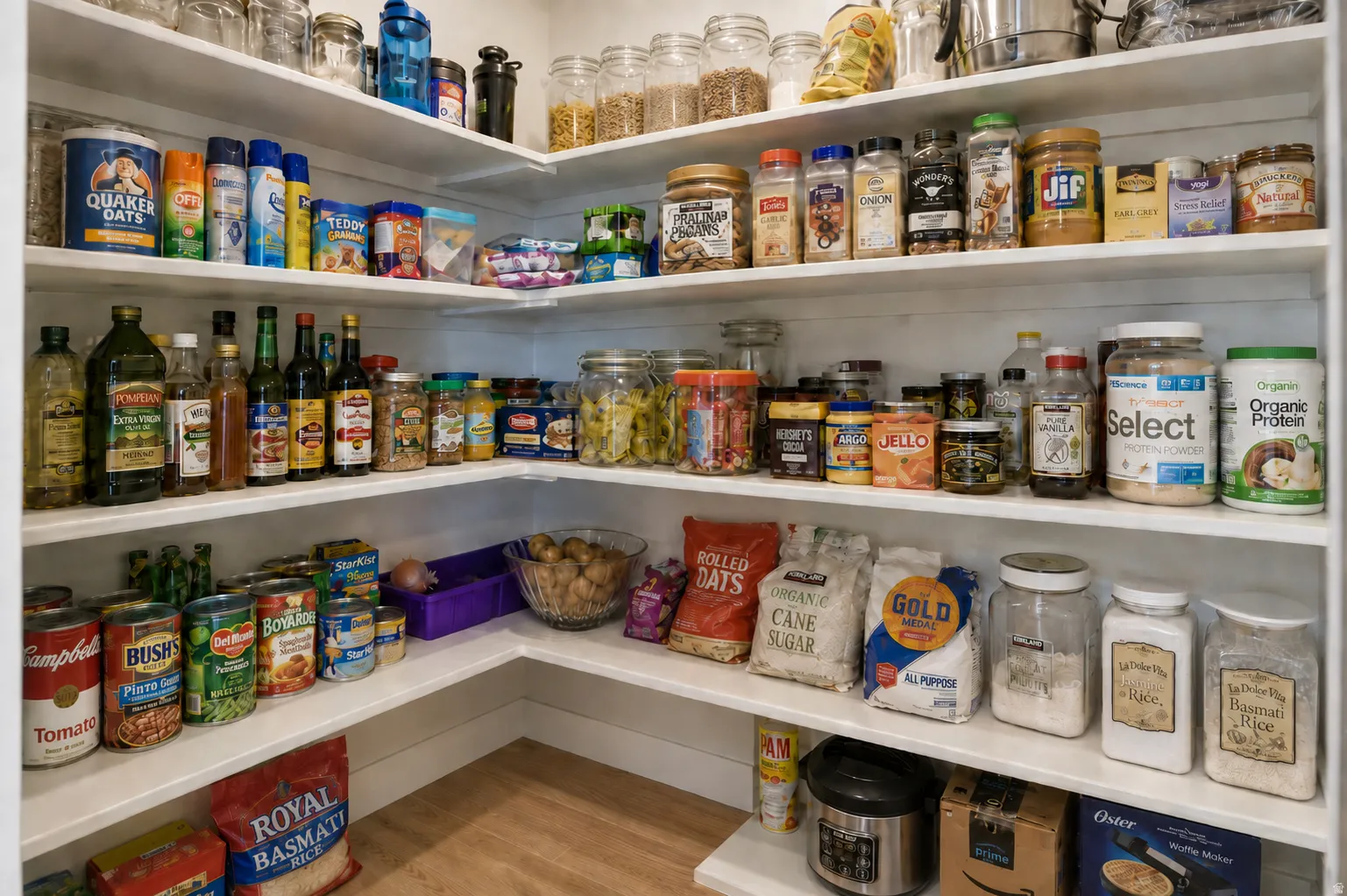 Main floor pantry with ample storage capacity.