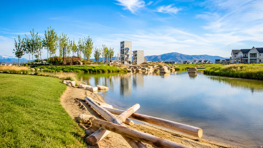 Lookout Park at The Cove brings a playful, island-style adventure to Daybreak, with water views and a nearby playground designed for everyday exploring.
