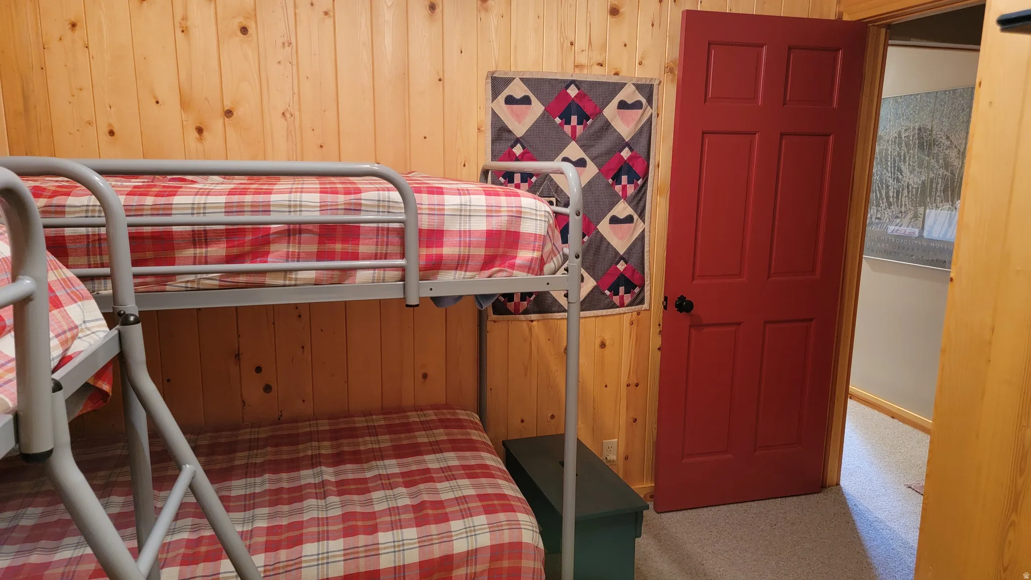 Bunk room door to the hall and adjacent bath and 2 exterior doors in the family room and the utility room.