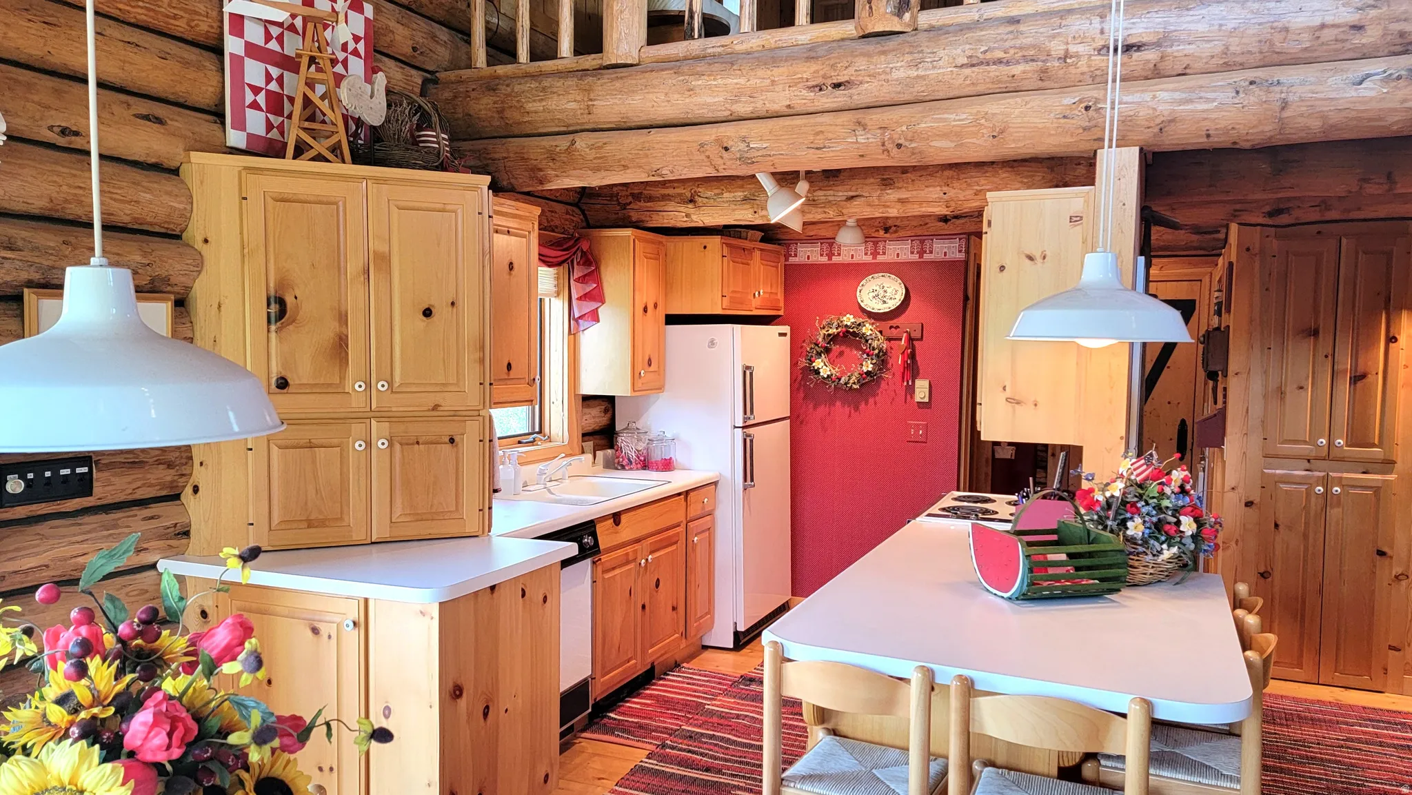 Galley kitchen and breakfast bar.