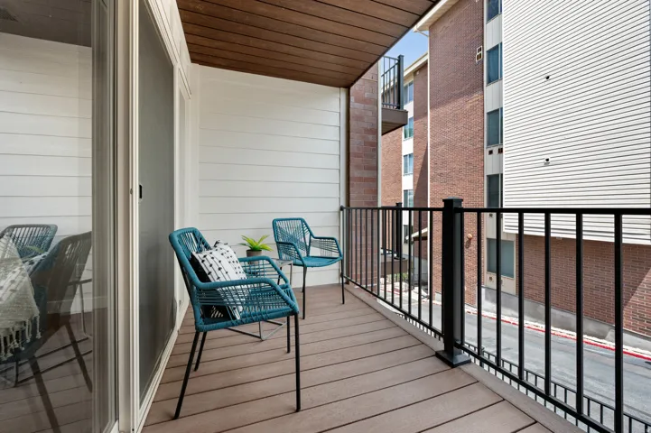 Private balcony off the main living room
