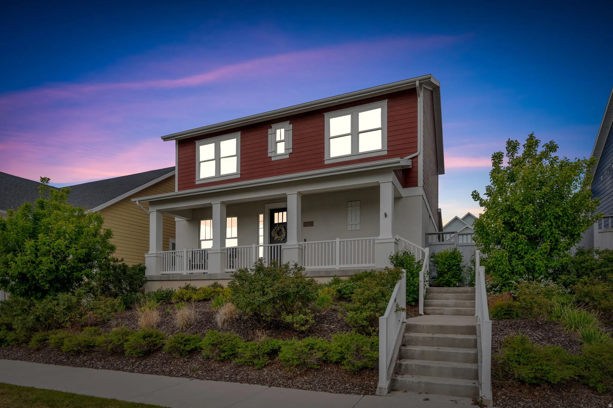 Home faces east for nice mountain views