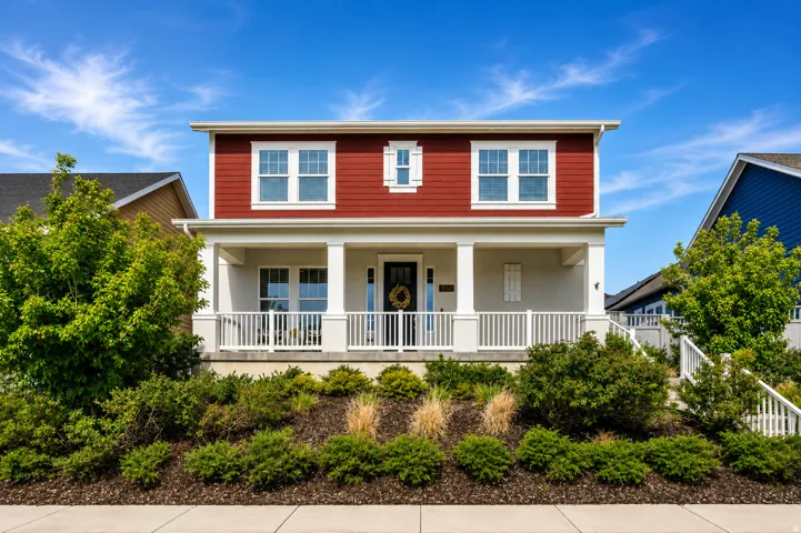 Enjoy mountain views from the spacious front porch.
