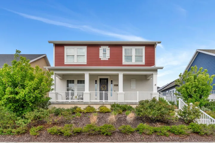 Enjoy mountain views from the spacious front porch.