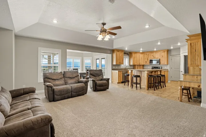 Expansive open-concept living area