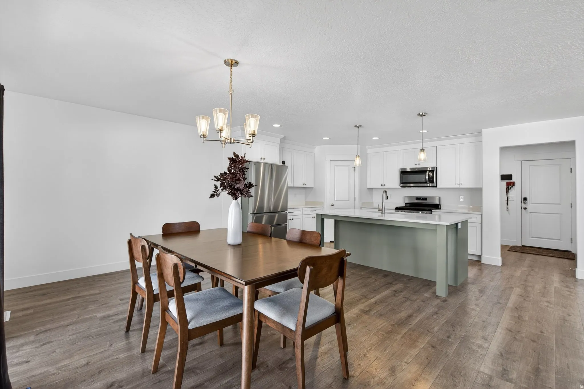 Open-concept kitchen and dining room