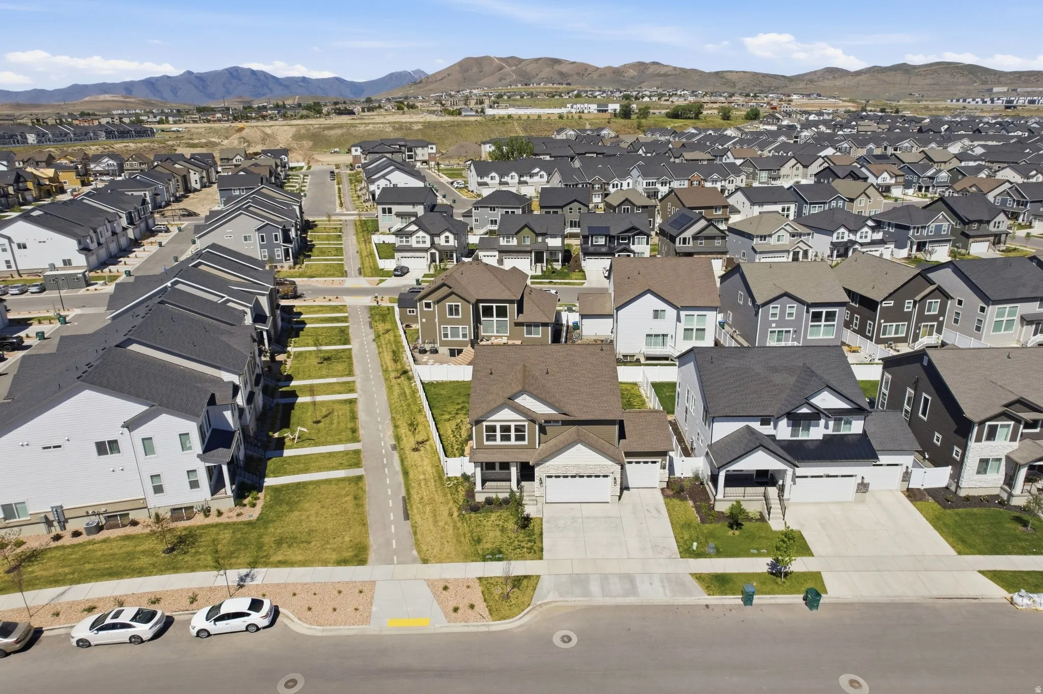 Drone shot of home