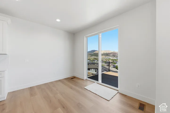 Dining area with walk out to deck