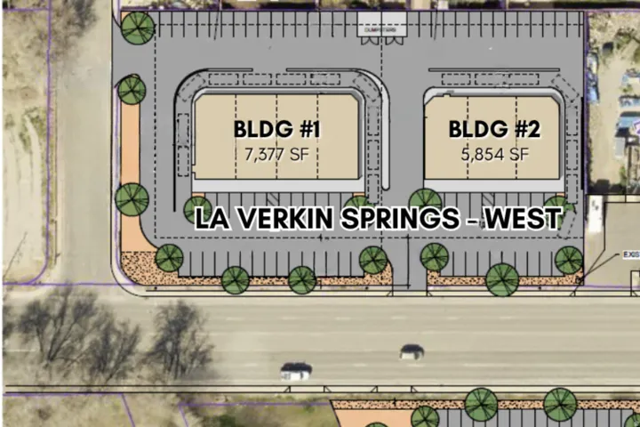 Site Plan. Illustrating the property layout with two structures and their respective square footage