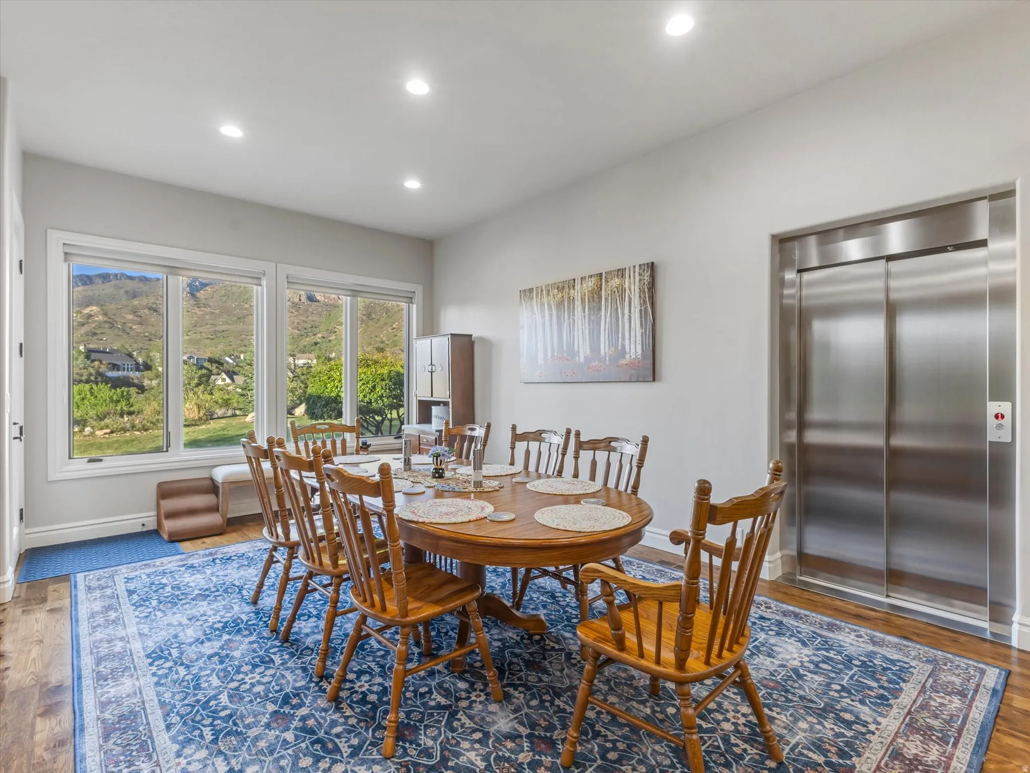 Spacious dining area