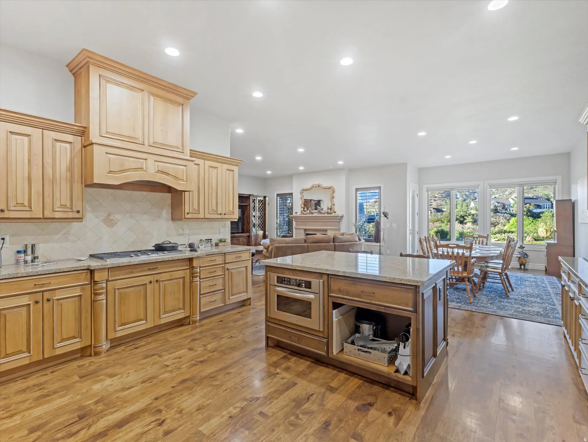 Open concept kitchen area