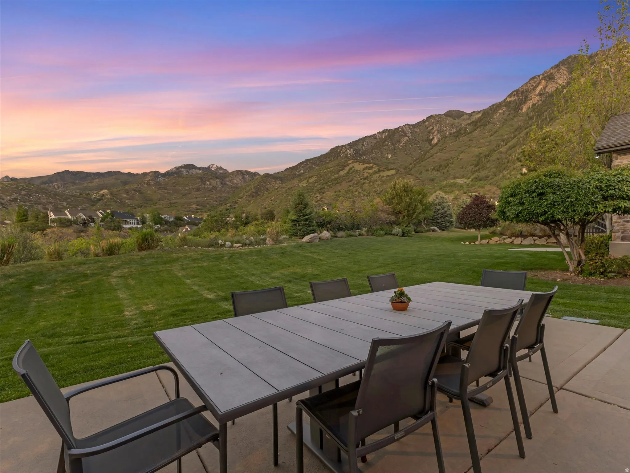 Back deck overlooking nature preserve and beautiful views