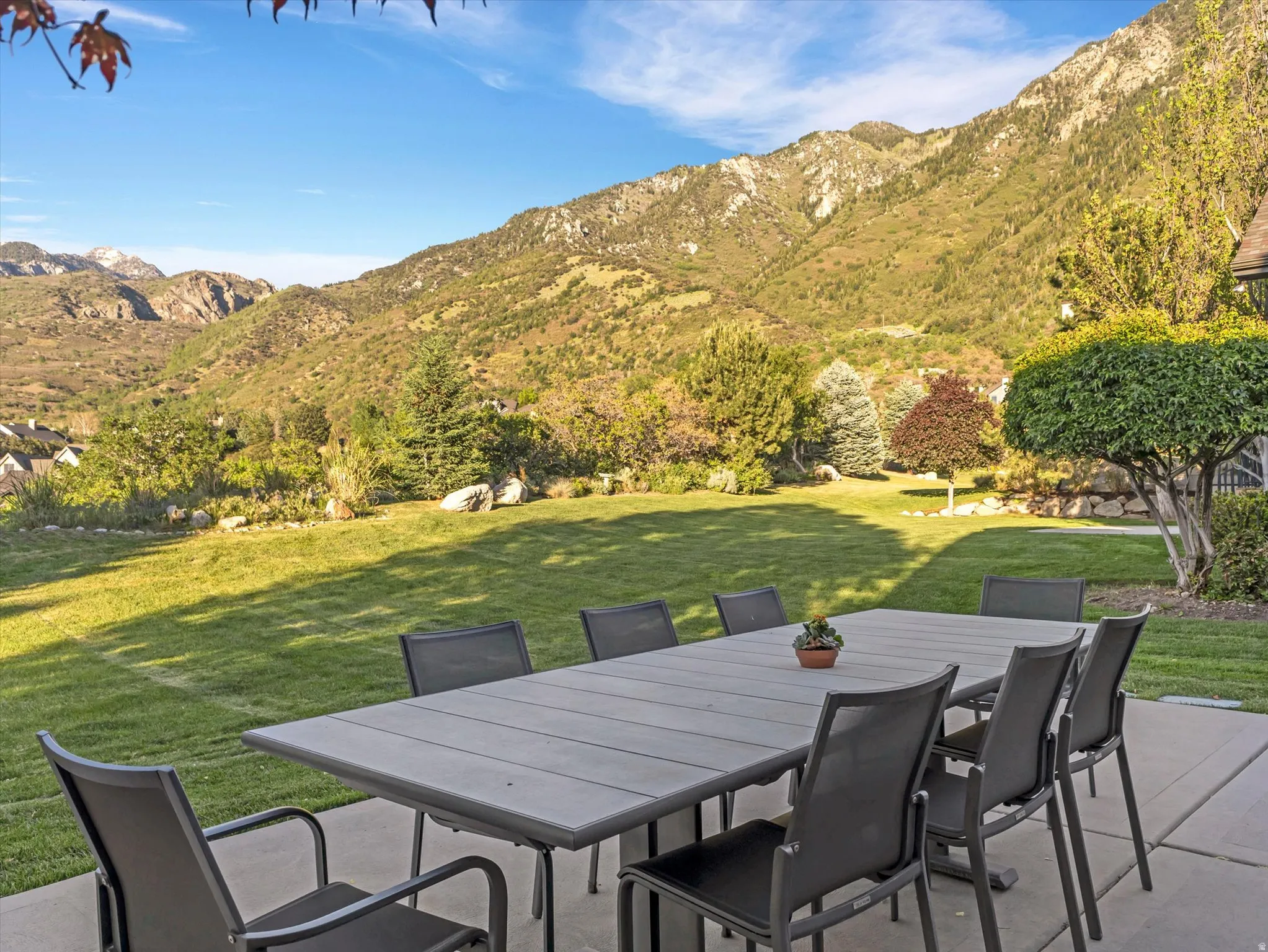 Back deck overlooking nature preserve and beautiful views