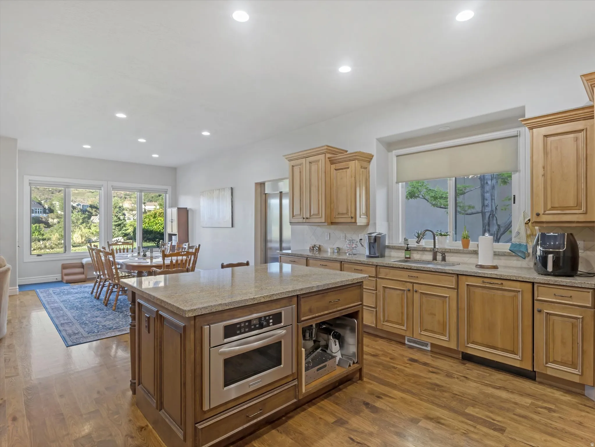 Island in kitchen looking toward dining