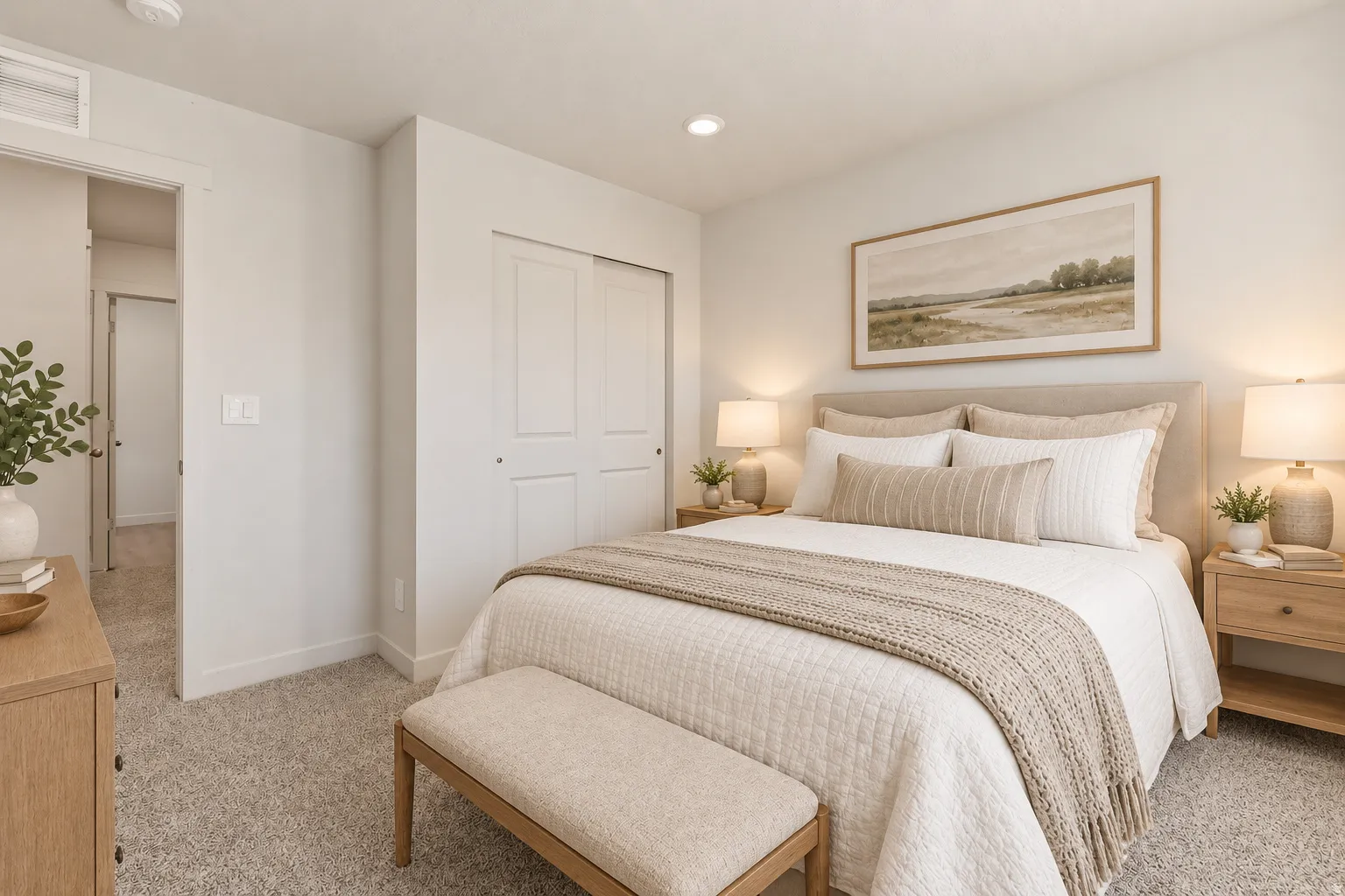 guest bedroom virtually staged